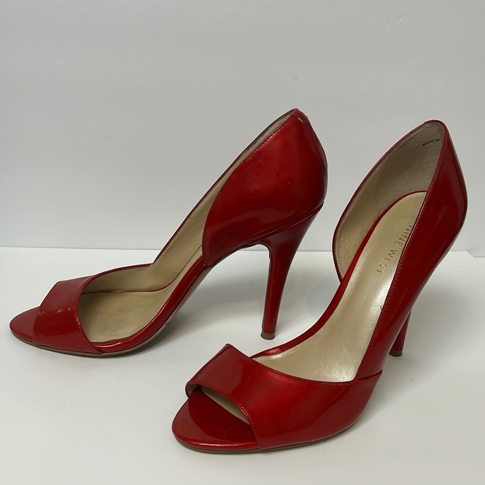 Nine West red heels size 7